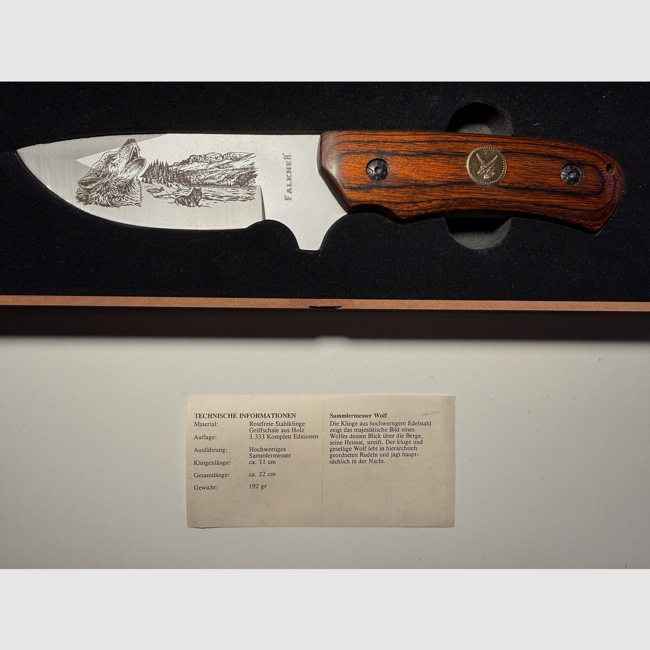 Falkner Sammler-Messer, Wolf