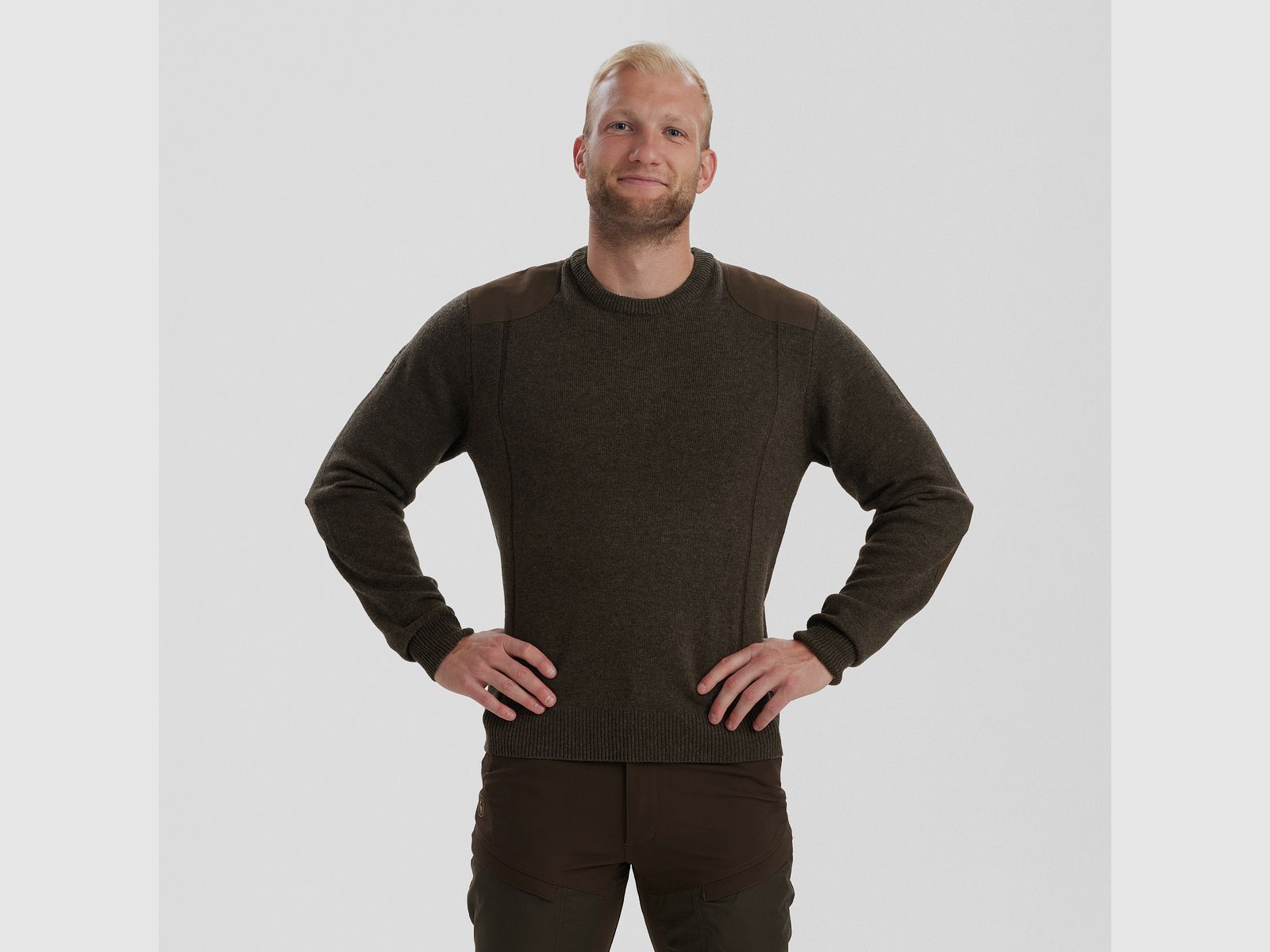 Sheffield Pullover mit Rundhalsausschnitt - Dark Elm – Größe: M