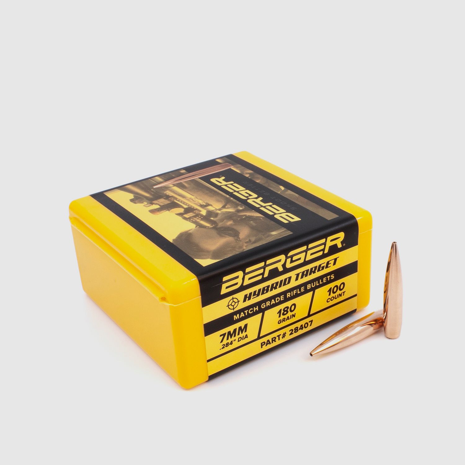 Berger Bullet 7mm/.284 Hybrid Target 180GR 500 pieces