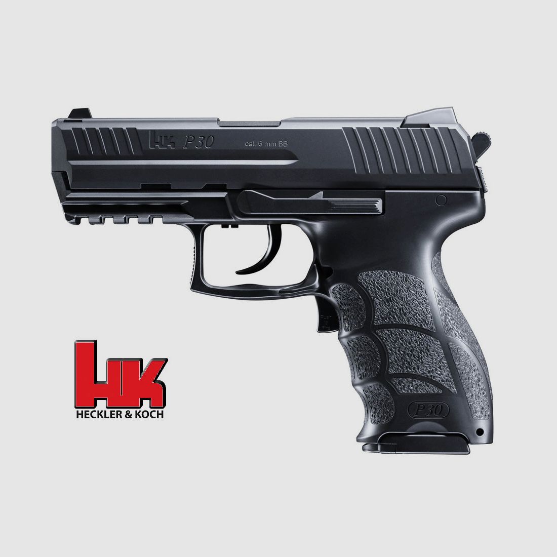 Heckler & Koch AEG Softair-Pistole P30, cal. 6 mm BB, schwarz, full auto, Blowback (FREI)