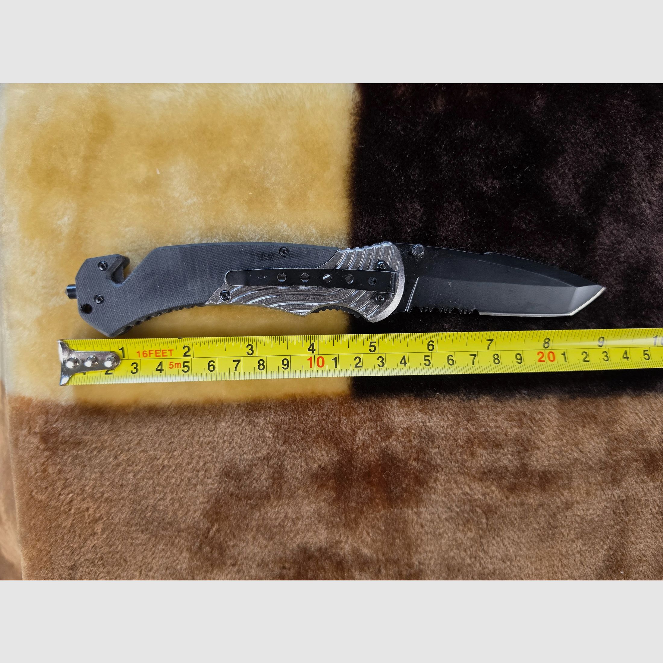 Herbertz Taktisches Rettungsmesser (AISI 420 / Nr. 215413) mit Gurtschneider & Glasbrecher, Bild 4 von 5