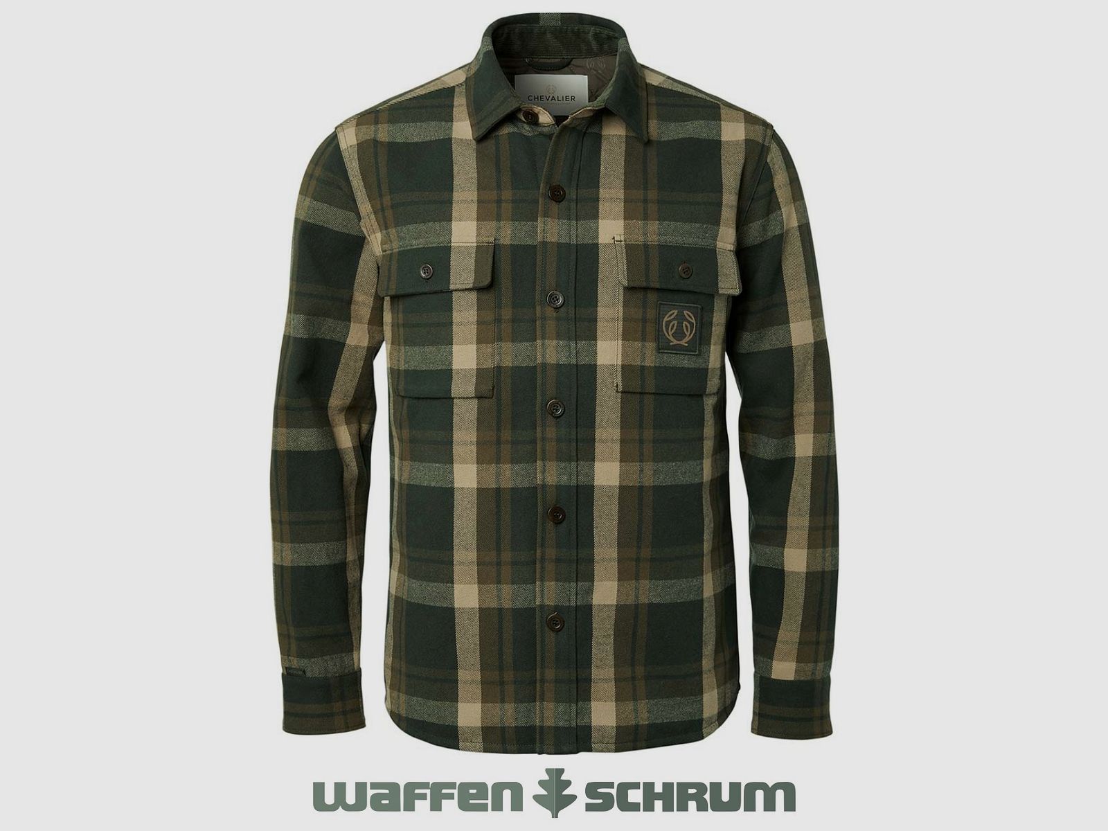 Chevalier Hemd Axe Overshirt Green Checked