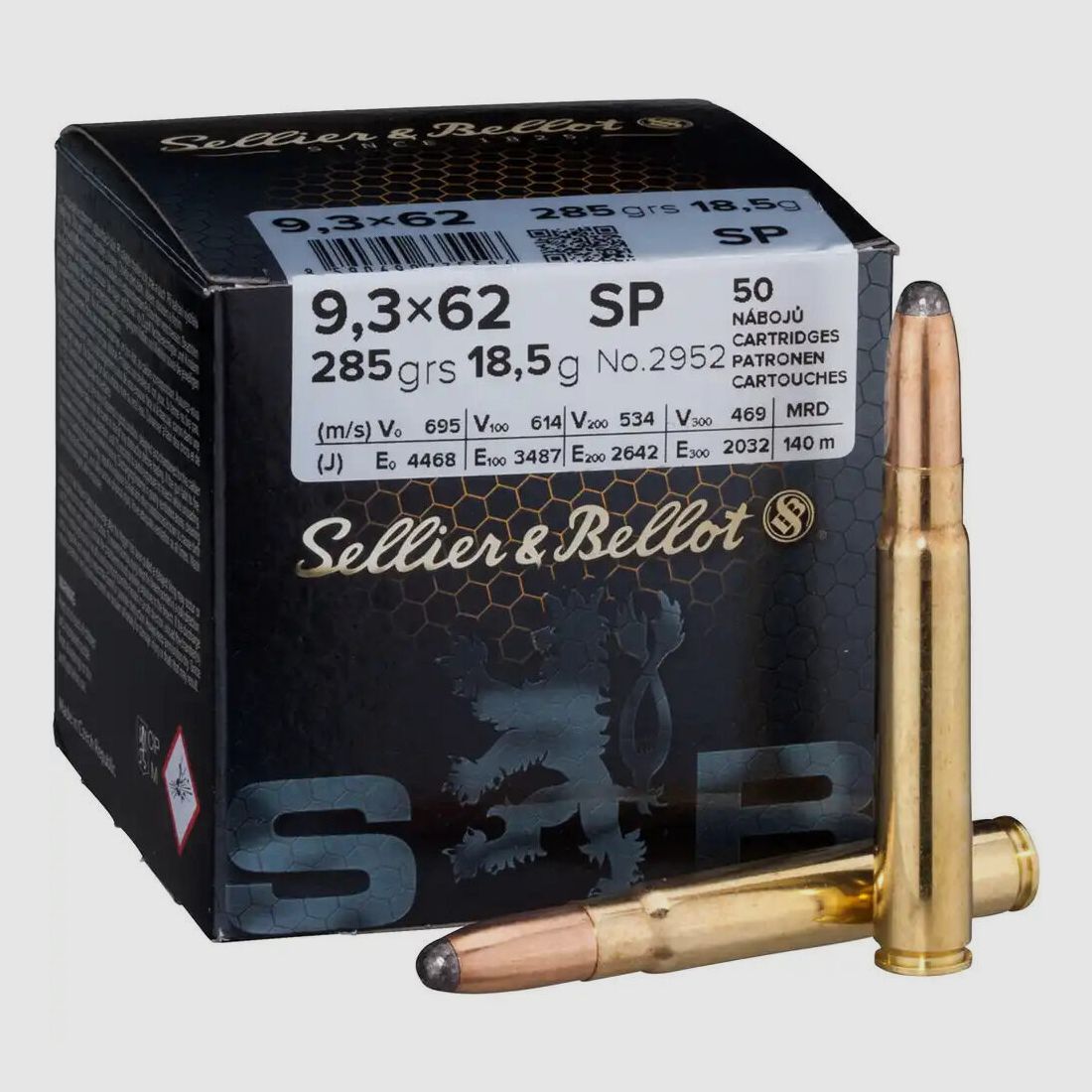 Sellier & Bellot	 285gr SP 50STK 9,3x62