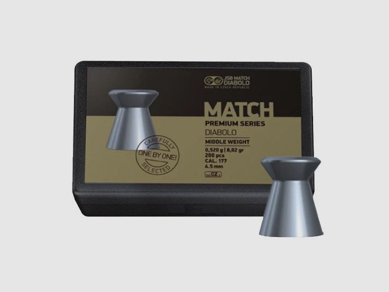 Box mit 200 Diabolos JSB Match Premium Middle - Kal. 4.49