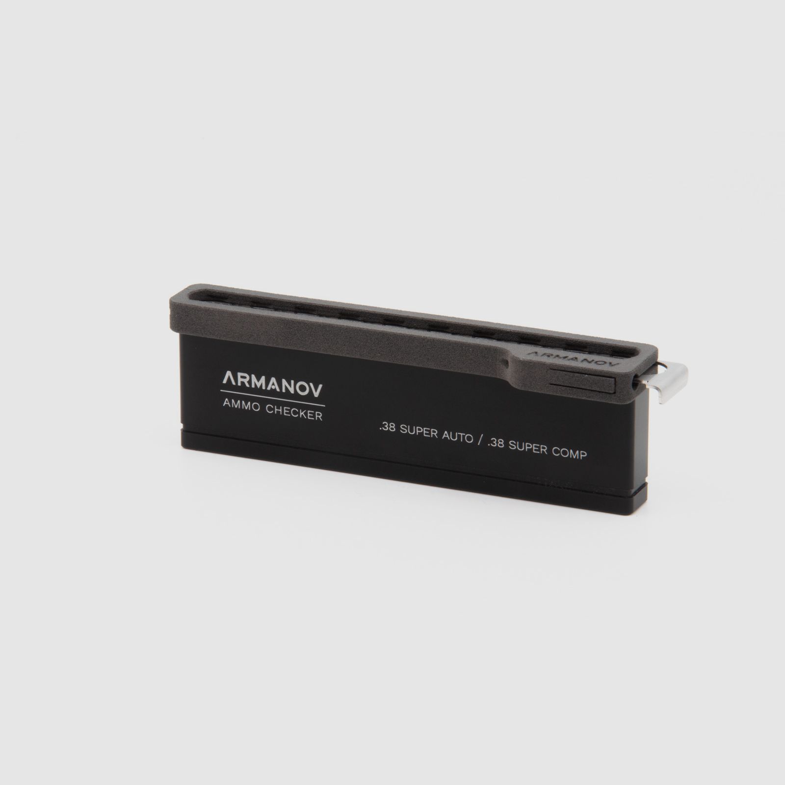 ARMANOV ​​​​​Ammo Checker 10 Rnd with Quick Transfer Cover and OAL Checker - .38 Super Comp / .38 Super Auto