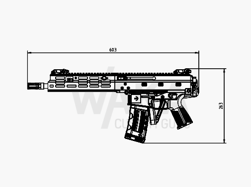 B&T self-loading rifle APC223 PRO with long handguard