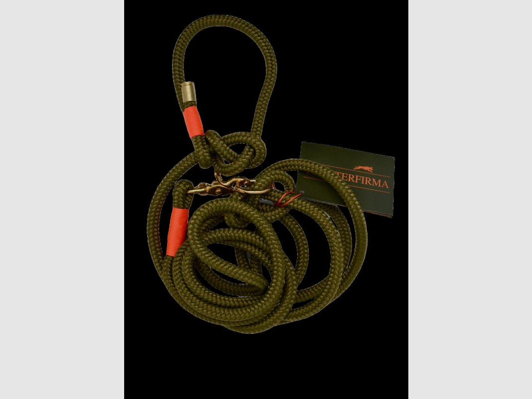 Tochterfirma U-Retrieverleine 10 mm Oliv/Jagdorange