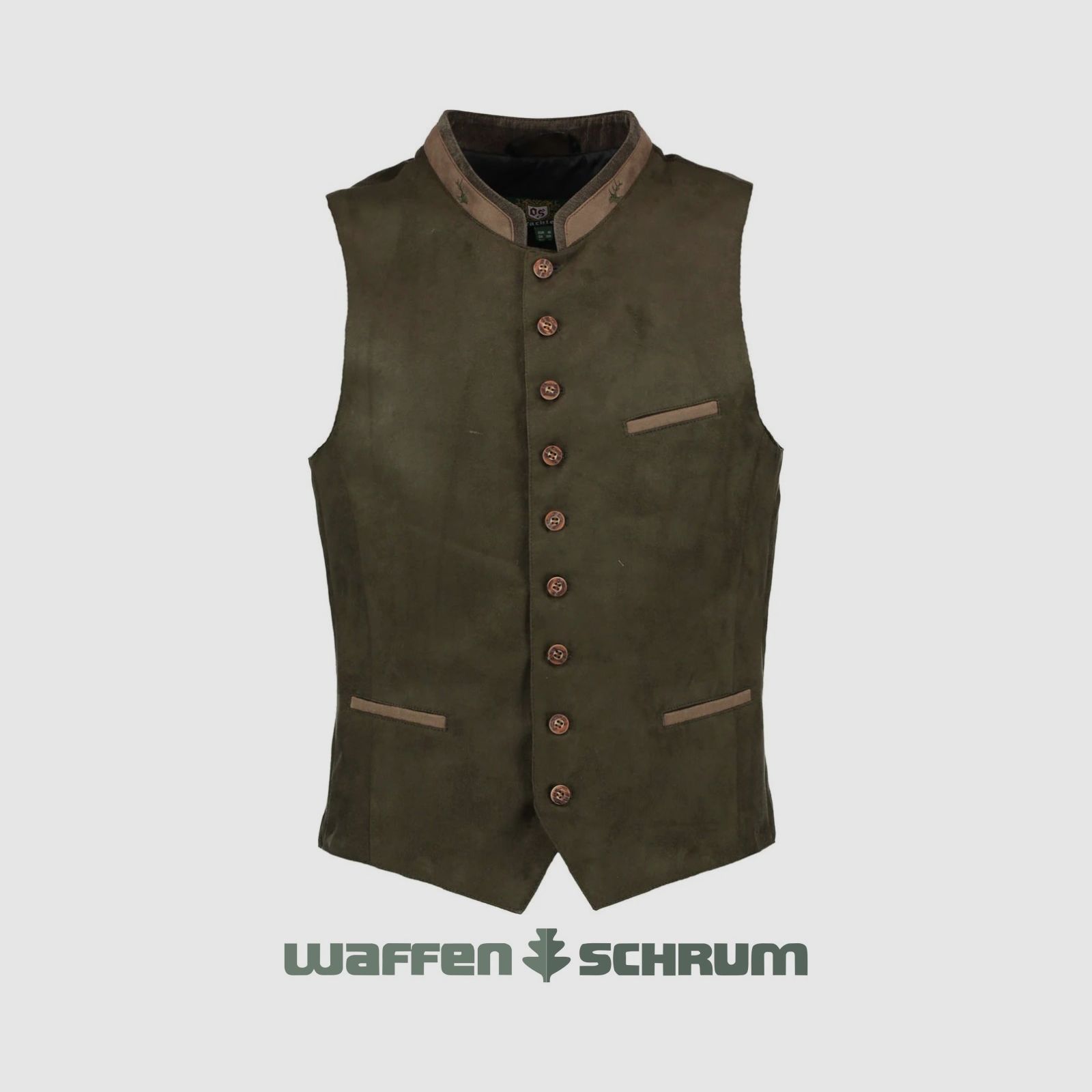 Summit climber vest with welt pocket dark green