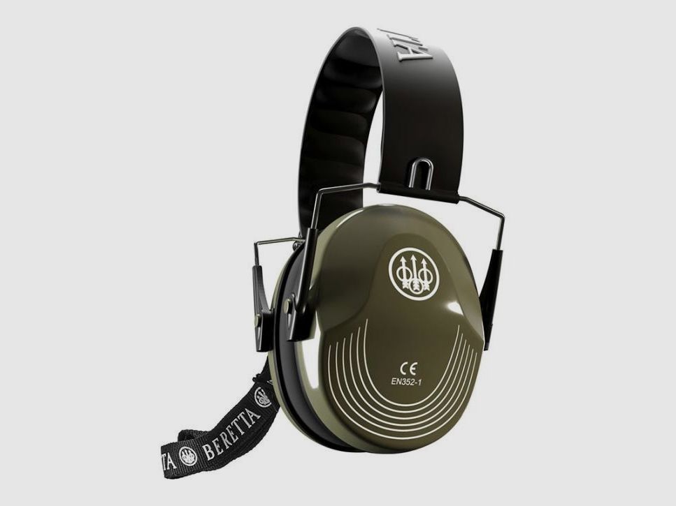 Beretta Gehörschutz / Faltbar, Grün mit weißem Logo