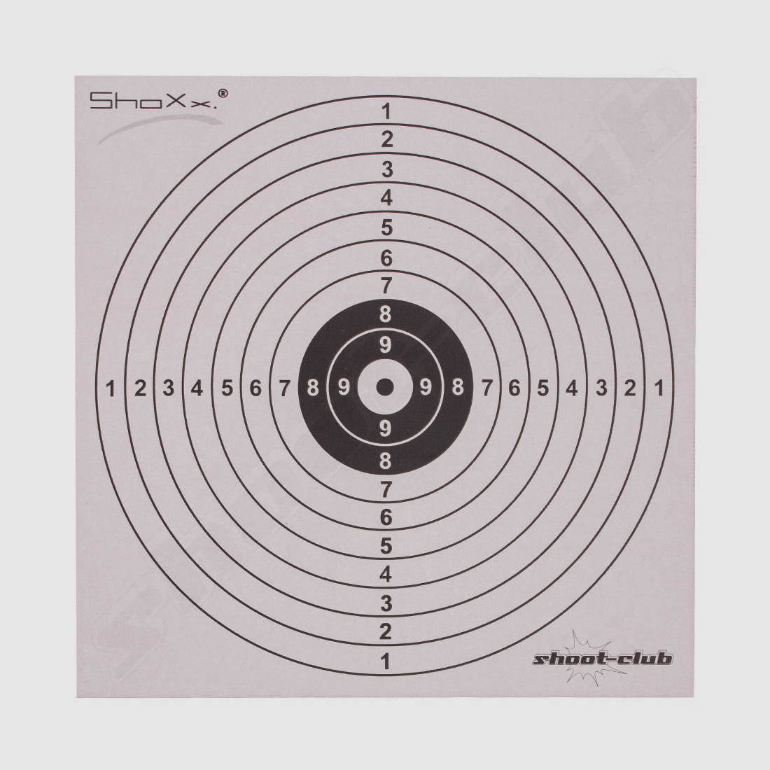 100 Zielscheiben aus Pappe 14x14 cm - Luftgewehr & Luftpistole