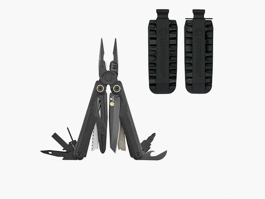 Leatherman Multitool Wave Alpha Obsidian + Bit Kit Bundle