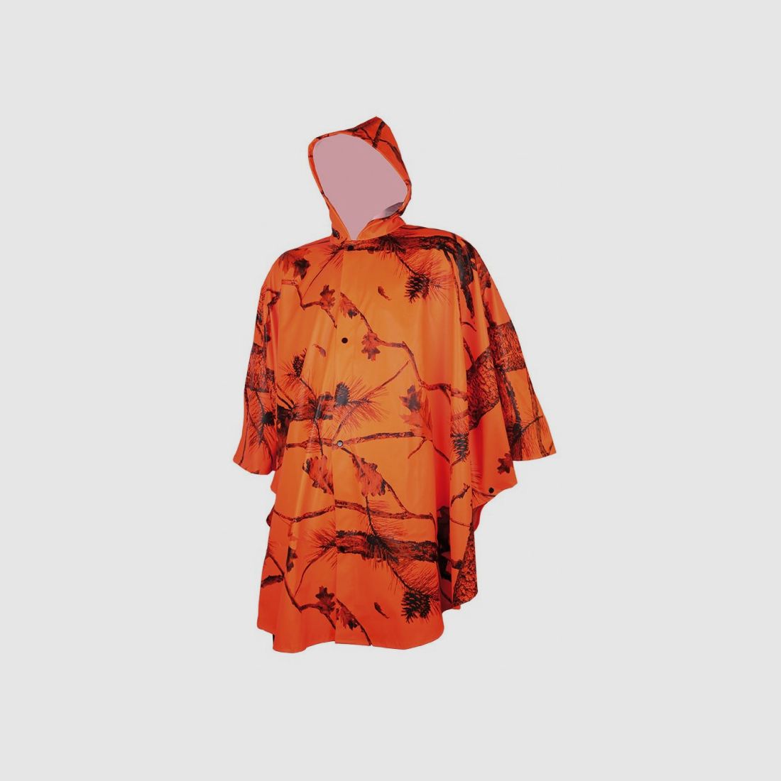 Orangefarbener Tarn-Regenponcho, Bild 1 von 2