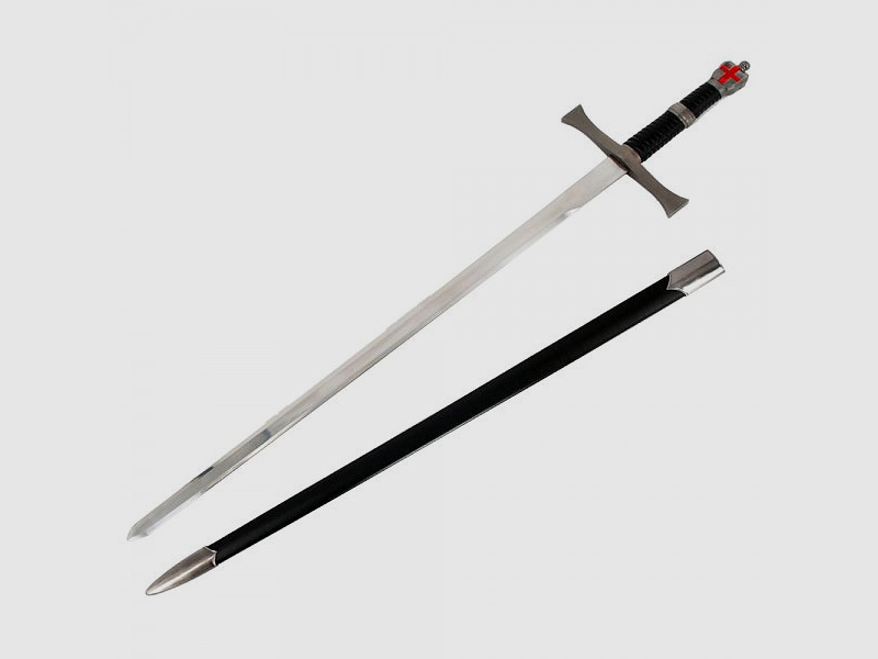 Espada de fantasía templaria con funda