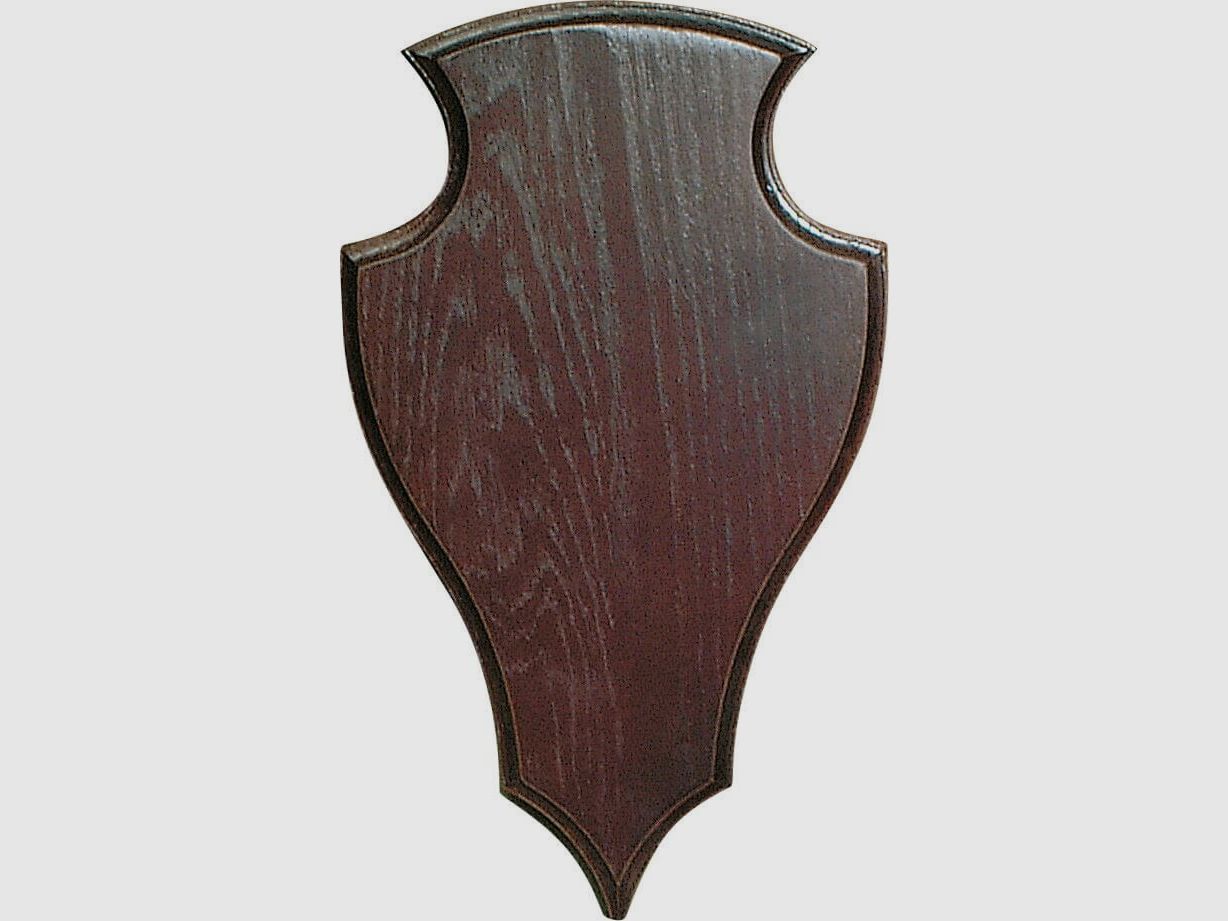 Massives Eichenschild für Rotwild – Spitz – 52 x 26 cm