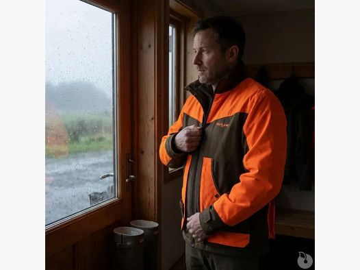 Treeland Jacket Opening Water-Repellent Orange Brown S to 3XL