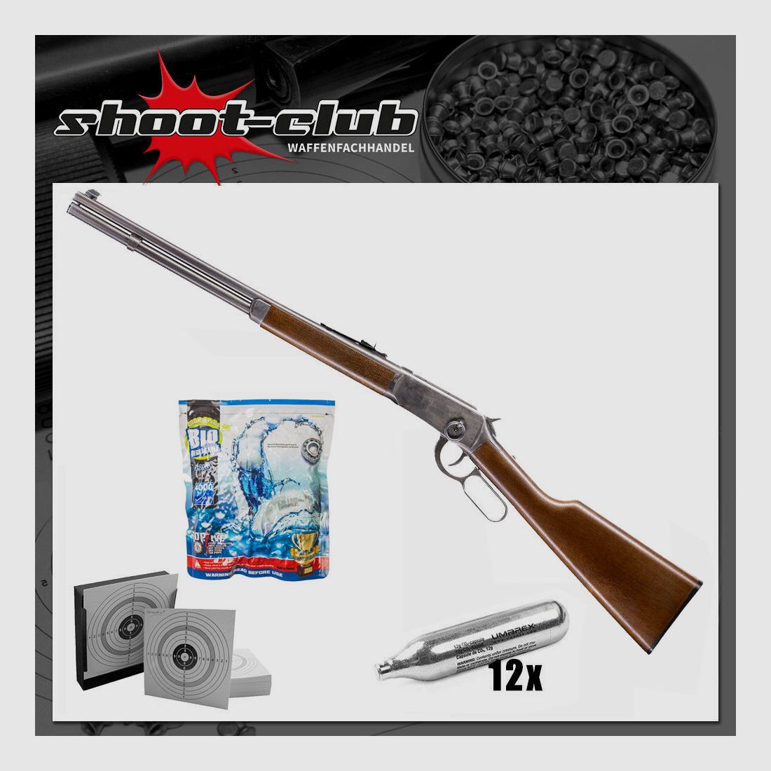 Wingun	 Wingun Cowboy Rifle Airsoft CO2 Gewehr im Set