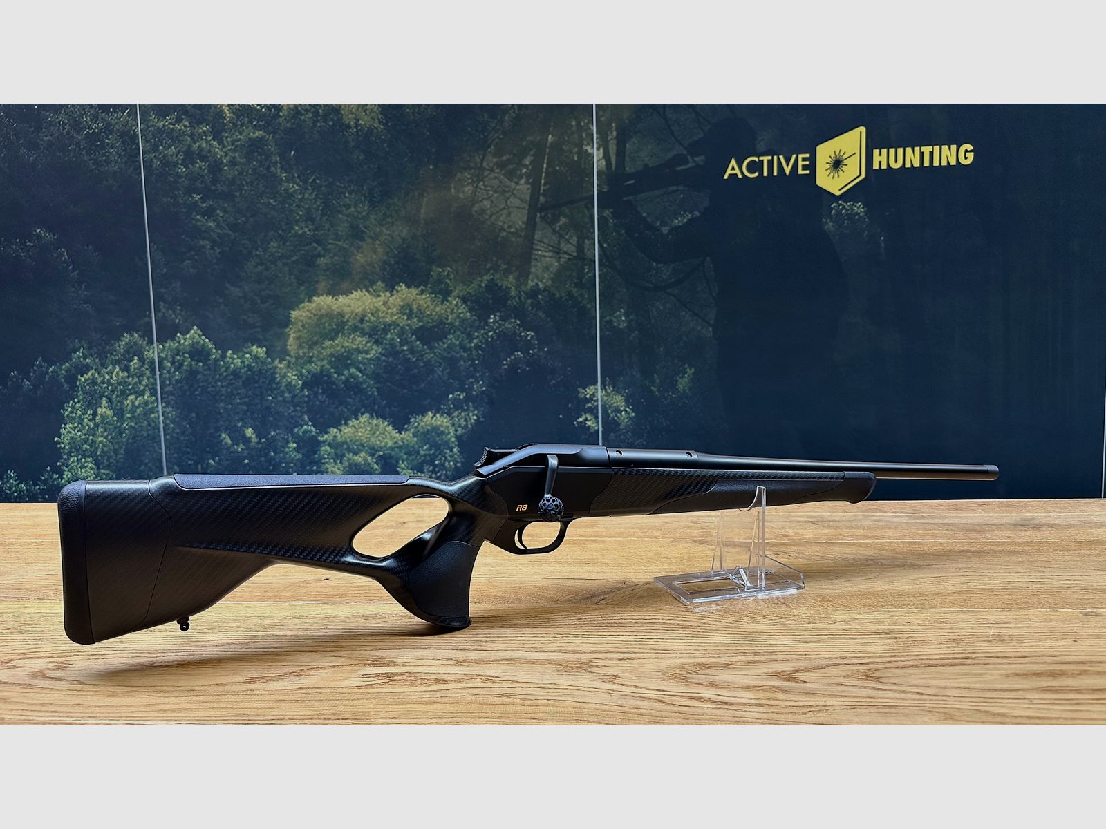 Blaser R8 Ultimate Carbon / Atzl Match-Jagd-Abzug / gekürzter Lauf / M15x1 / Kaliber nach Wahl / AH Kammergriffkugel
