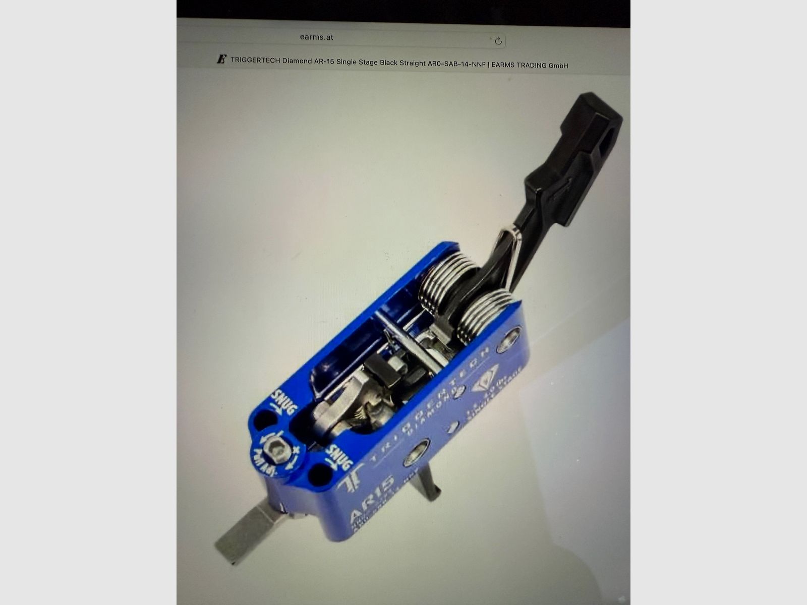 TRIGGERTECH Black Diamond Single Stage AR 10 Match Abzug 1.5 TO 4.0 LBS Für Oberland, Hänel, Schmeisser, AR 15, AR 10