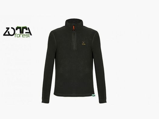 ZOTTA Maglia pile Tempus mezza zip verde
