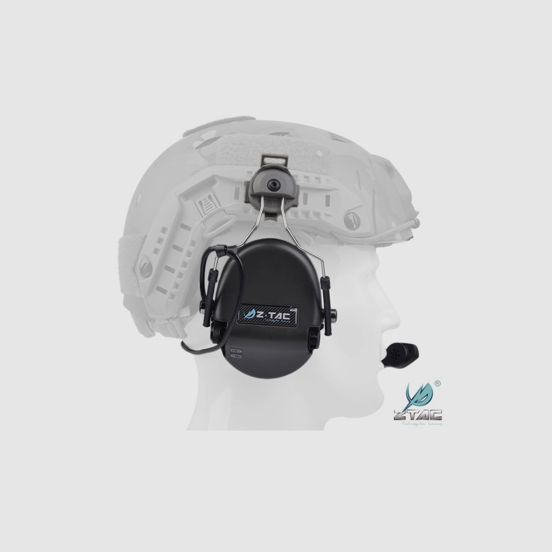 Elektronische taktische Ohrhörer SORDIN HEADSET (zum Befestigen an einem Helm) SCHWARZ, Bild 4 von 4