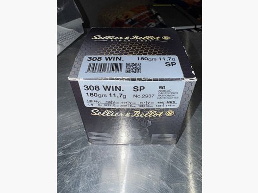 S&B .308 180gr TM,38 cartouches + S&B .308 147gr FMJ,42 cartouches
