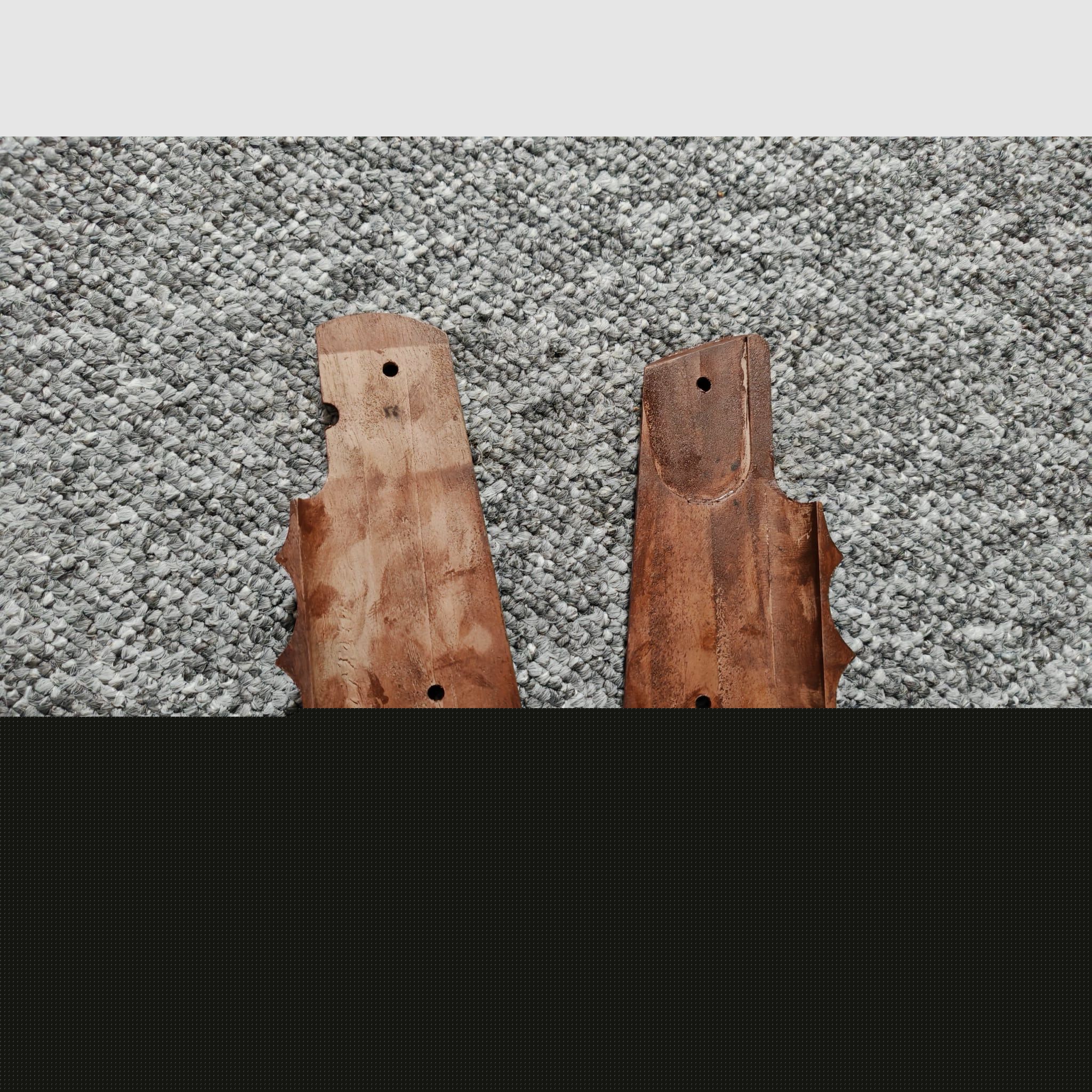 Combat grip schaal van hout voor Colt 1911 (met een beetje bewerking ook geschikt voor Umarex 1911 of andere schreckschuss-derivaten) NIEUW