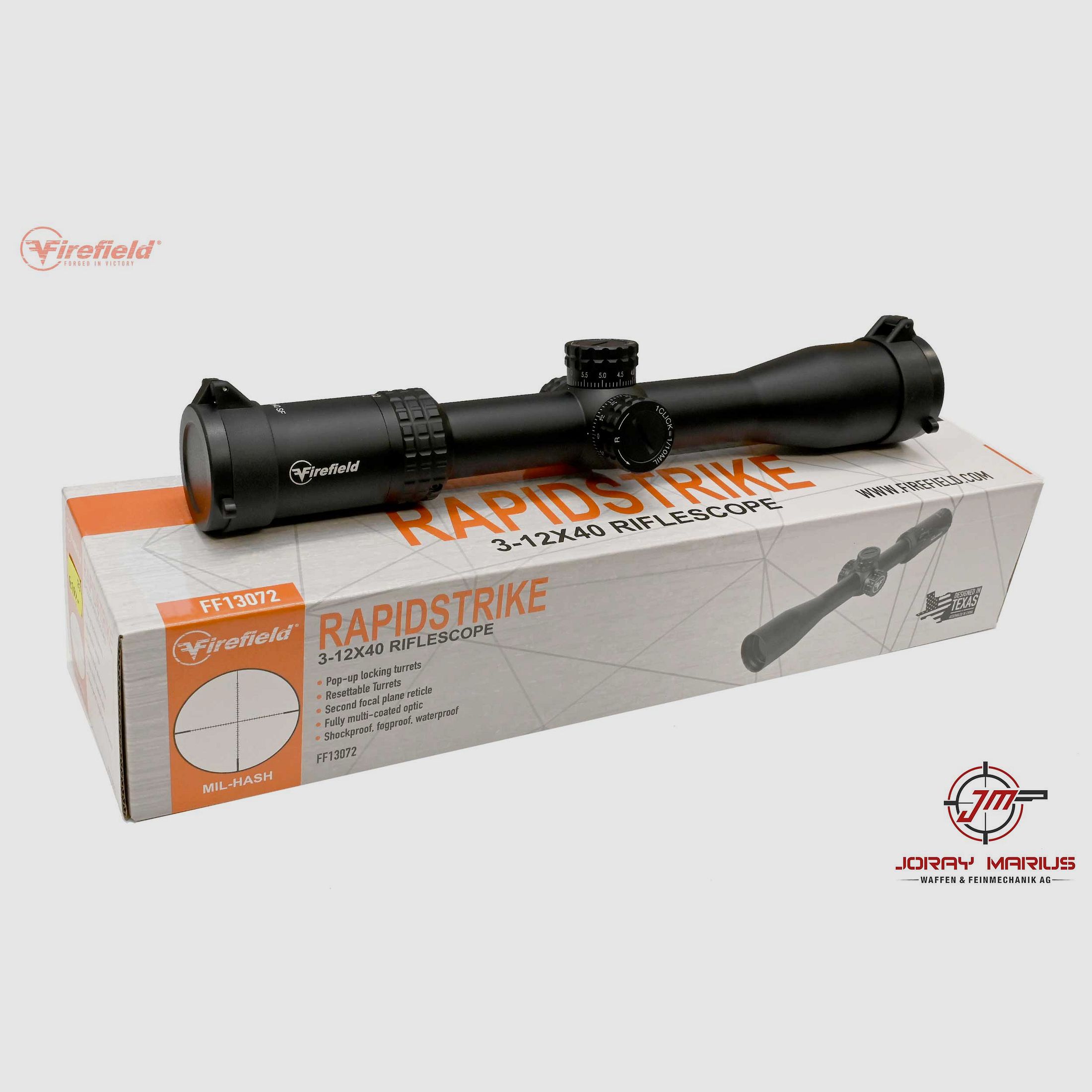 Firefield 3-12×40 ZF mit 3mm/Weaver Schiene