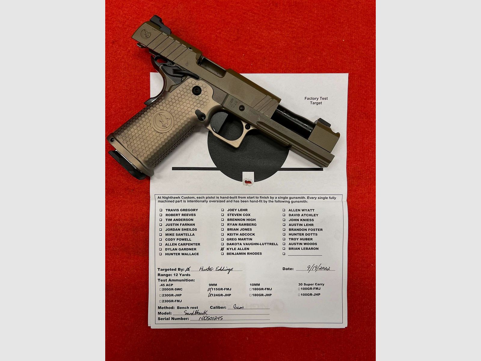 Nighthawk Pistole Style Sand Hak Gov Kal.9×19, Bild 7 von 7