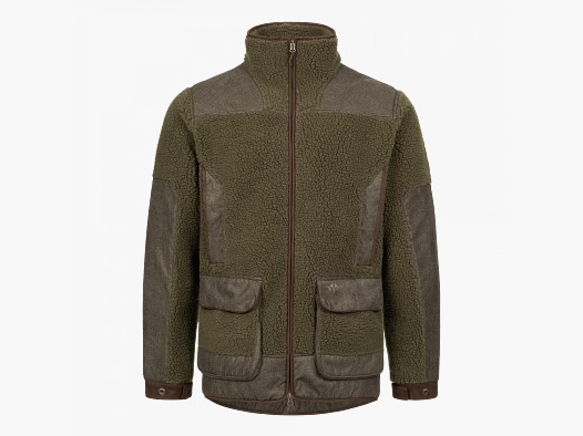 Blaser Herren Sherpa Fleece Jacke dunkel oliv