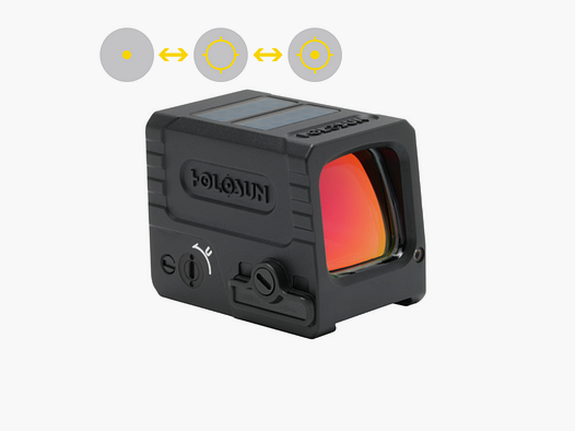 Holosun Viseur Reflex AEMS-MICRO-GD-MRS avec réticule doré : 2MOA point & 65MOA point circulaire
