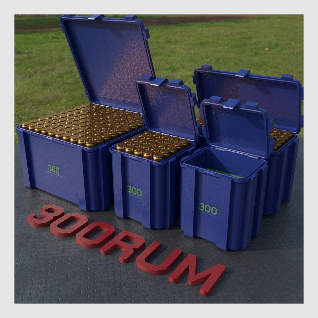 Filamelt Munitionsbox / .300 RUM / ‘Klappdeckel’ / Patronenbox, Ammo Box