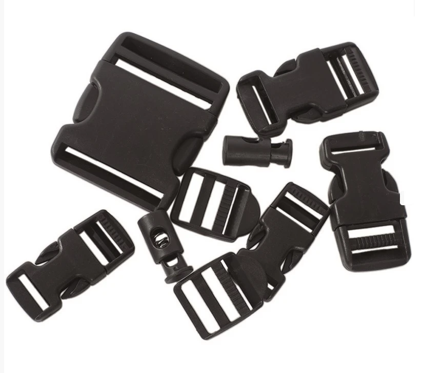 Gespenset voor riemen, rugzakbanden Buckle Set zwart, Mil-Tec