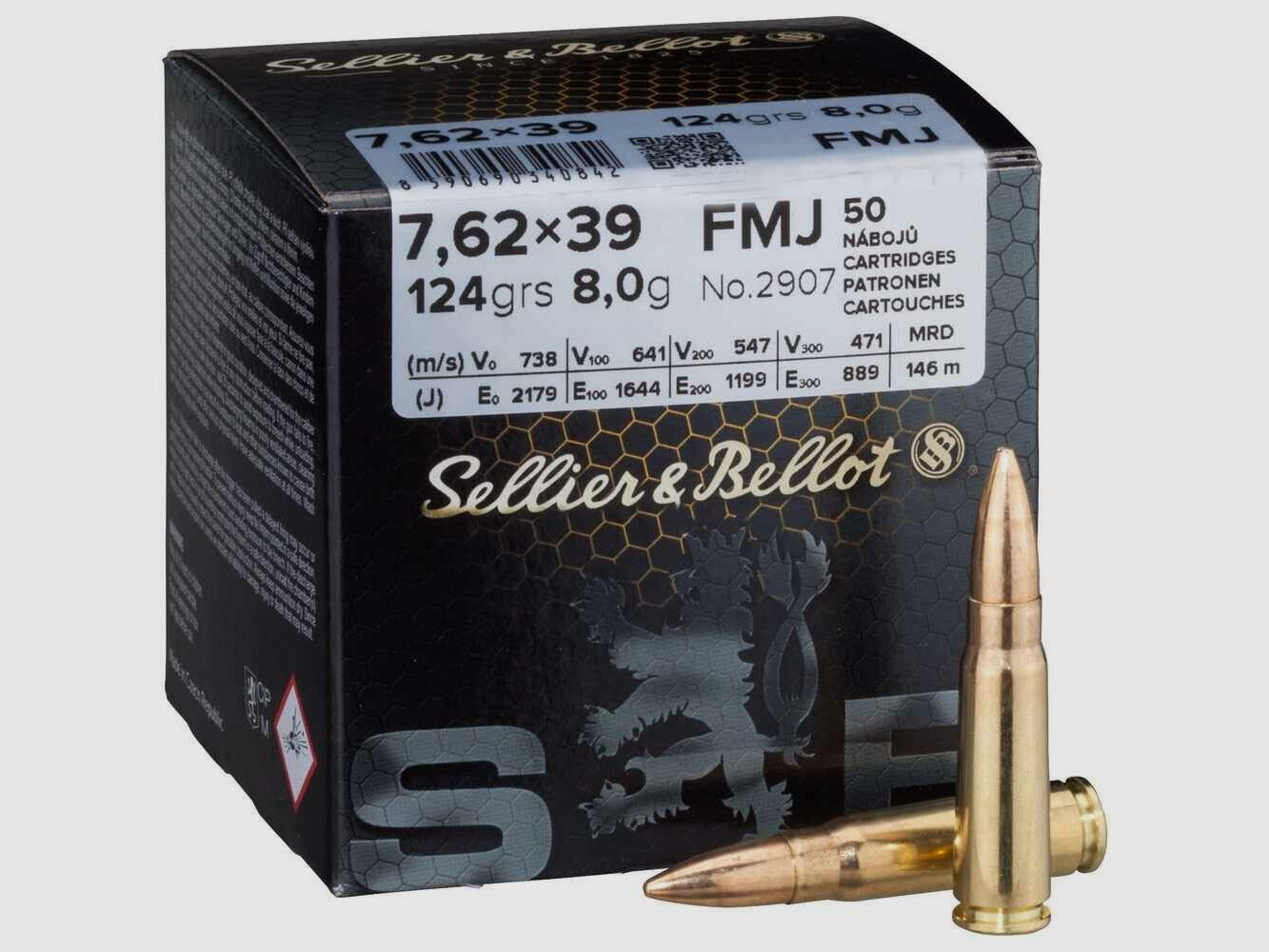 Sellier & Bellot FMJ 123grs - 50 pcs, image 2 of 2