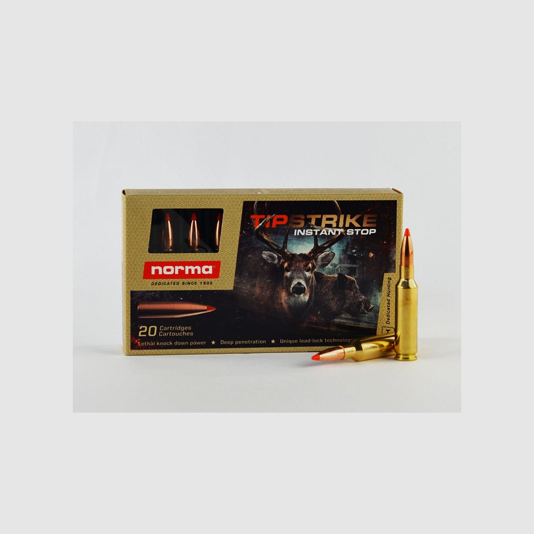 NORMA Tipstrike 6,5 Creedmoor, 140 grs 1 paquete (20 disparos a 3,995 €*)
