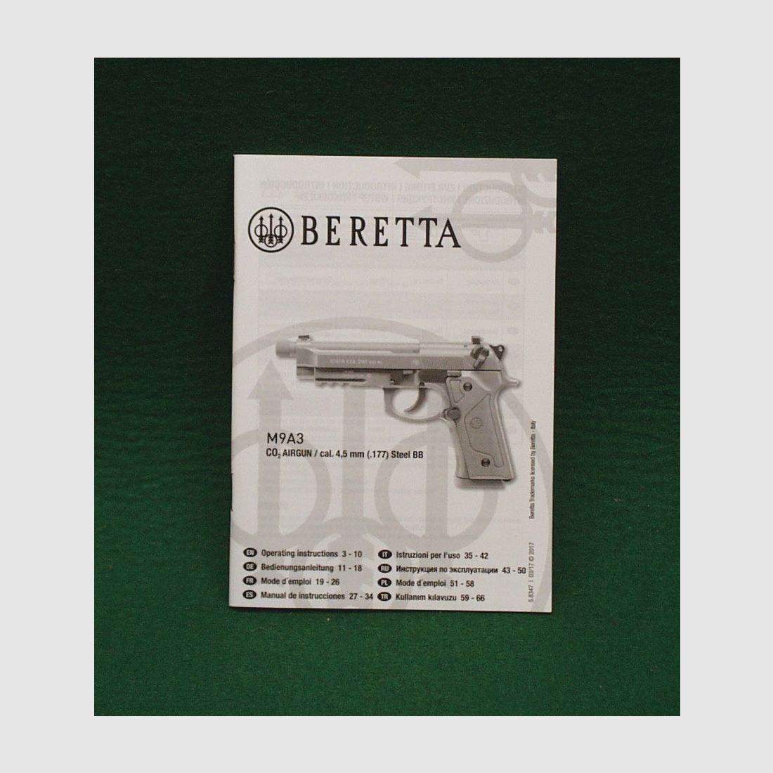 Umarex Beretta M9A3 FDE CO2 Pistool, afbeelding 3 van 4