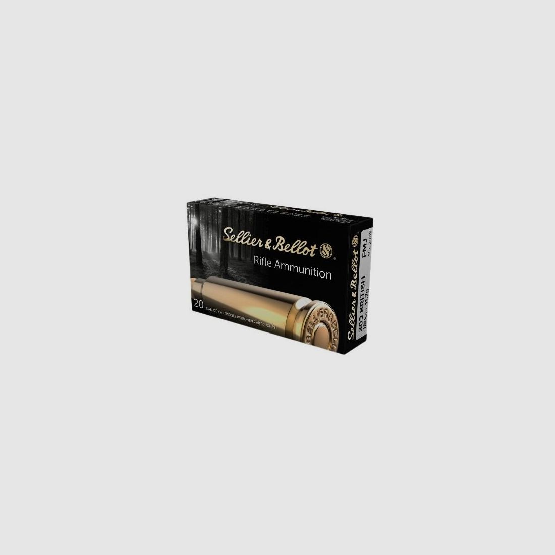 Sellier & B 303 British FMJ 11,7g/180gr 20stk Riffelpatron (2909), billede 2 af 3