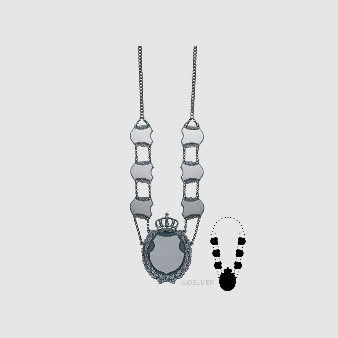 Schützenkette 58067 original Deumer, altsilber
