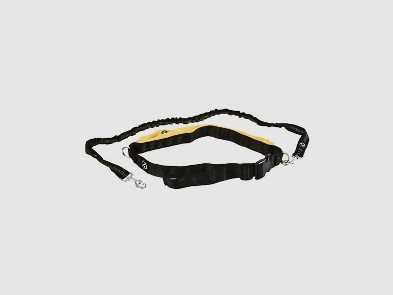 Freihand-Leine / Joggingleine, schwarz/orange