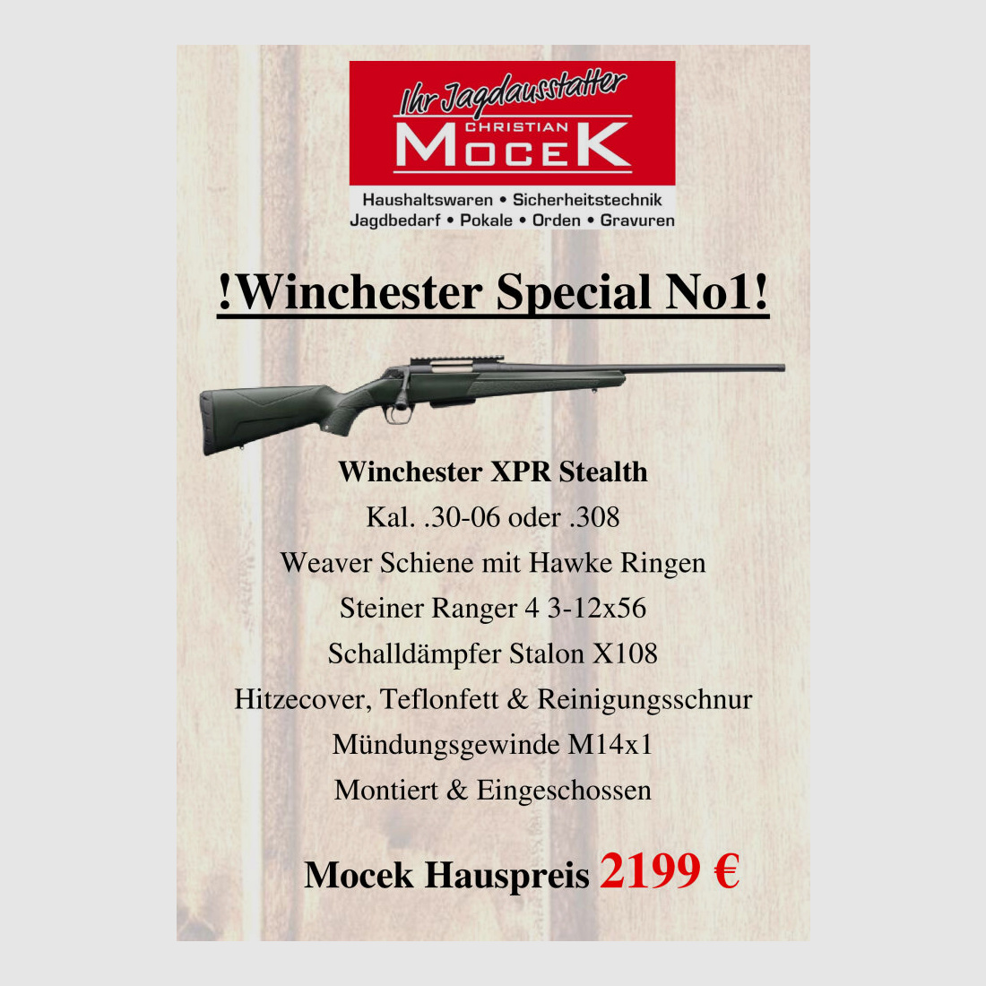 Winchester XPR Stealth, with Steiner Ranger 4 3-12x56