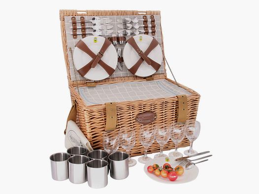 Lovergreen Picknick Motiv Picknickkorb für sechs Personen Concorde