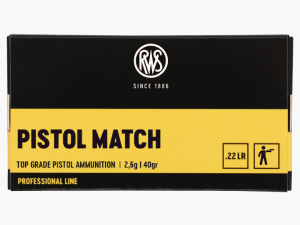 RWS PISTOLA MATCH - .22LR - 50 CARTUCHOS