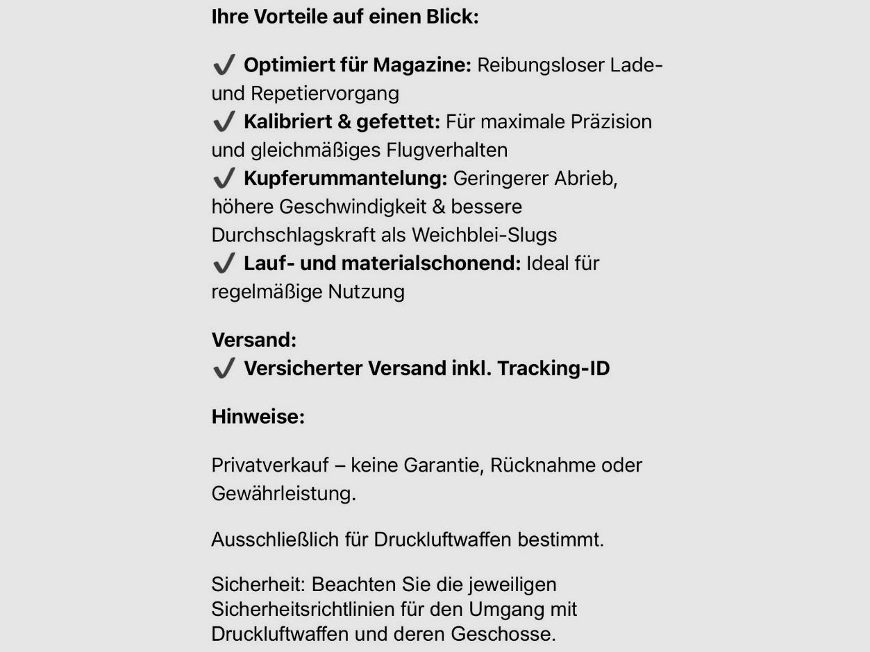 AEA Megalodon / Challenger / Holspitzprojectielen Kal. .50 / .495 / Ca. 13,3g