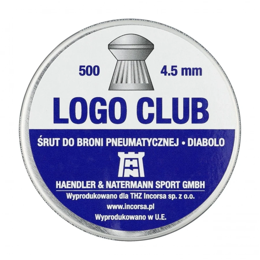 Śrut diabolo grzybek H&N Logo Club 4,5 mm 500 szt.