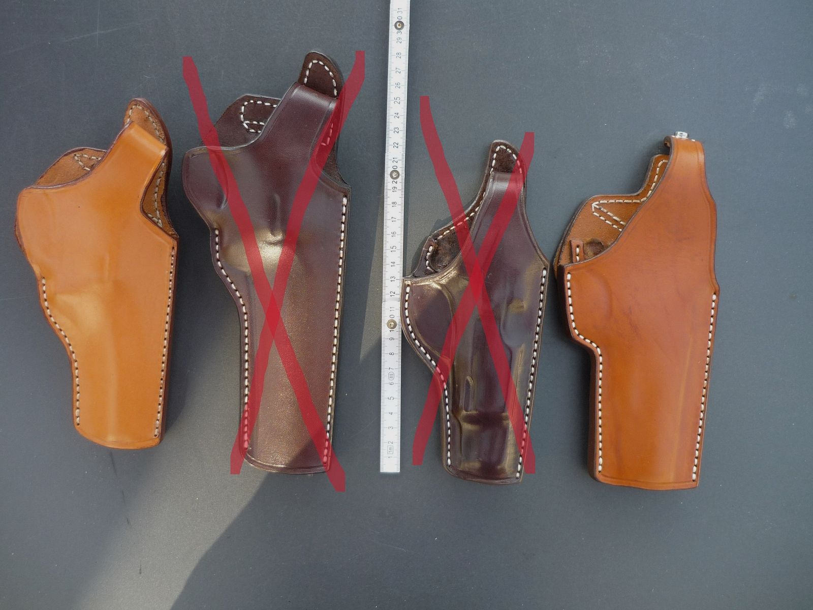 HKDesign Holster Art. Nr. 003 mit Teflon Kornschiene und Snapverschluß  für: S&W M 66  4",  PPC 0455 -  für Rechtshänder