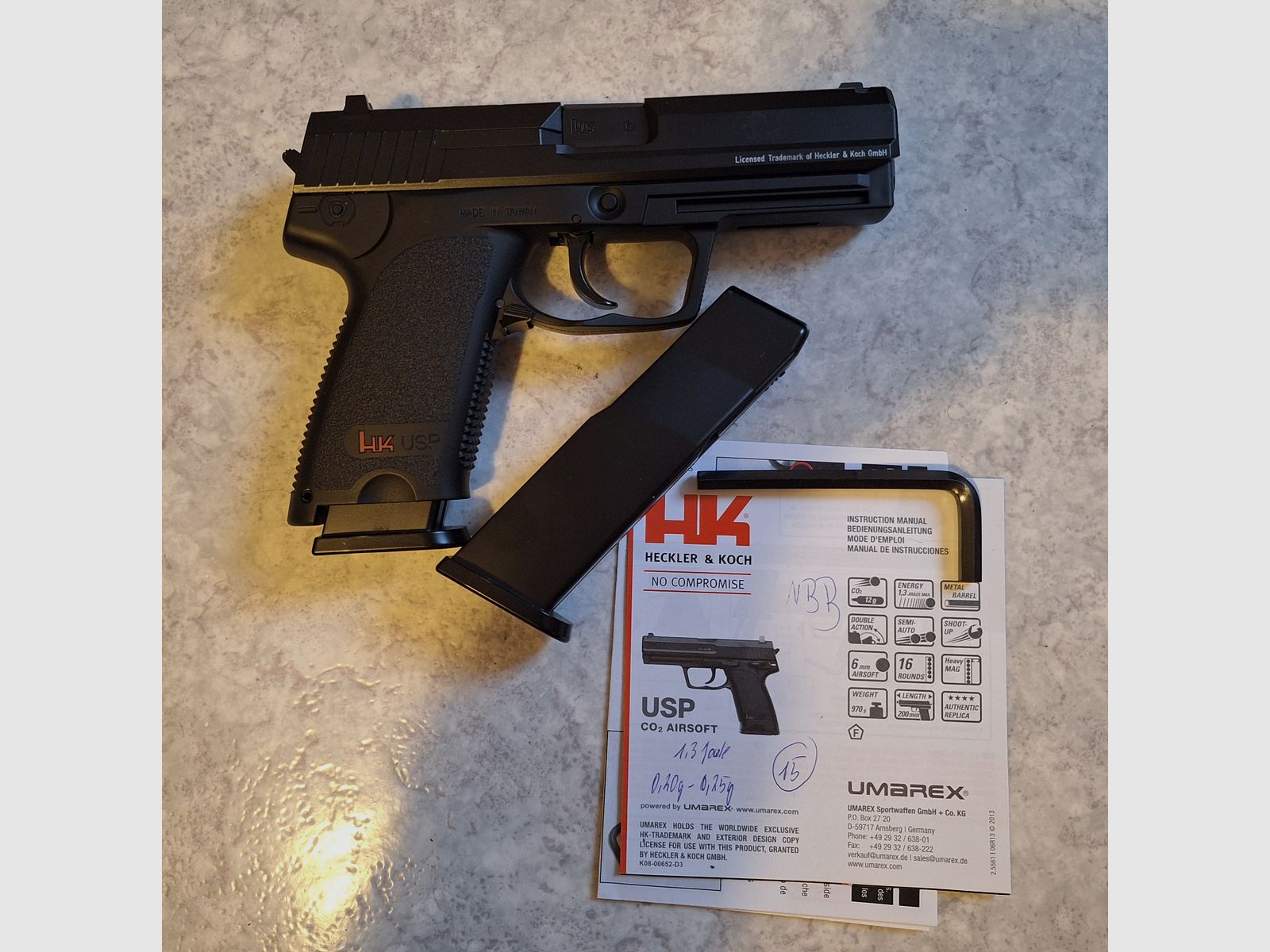 Kolekcja pistoletów Airsoft Softair w stanie jak nowa (USP, P8, Desert Eagle)