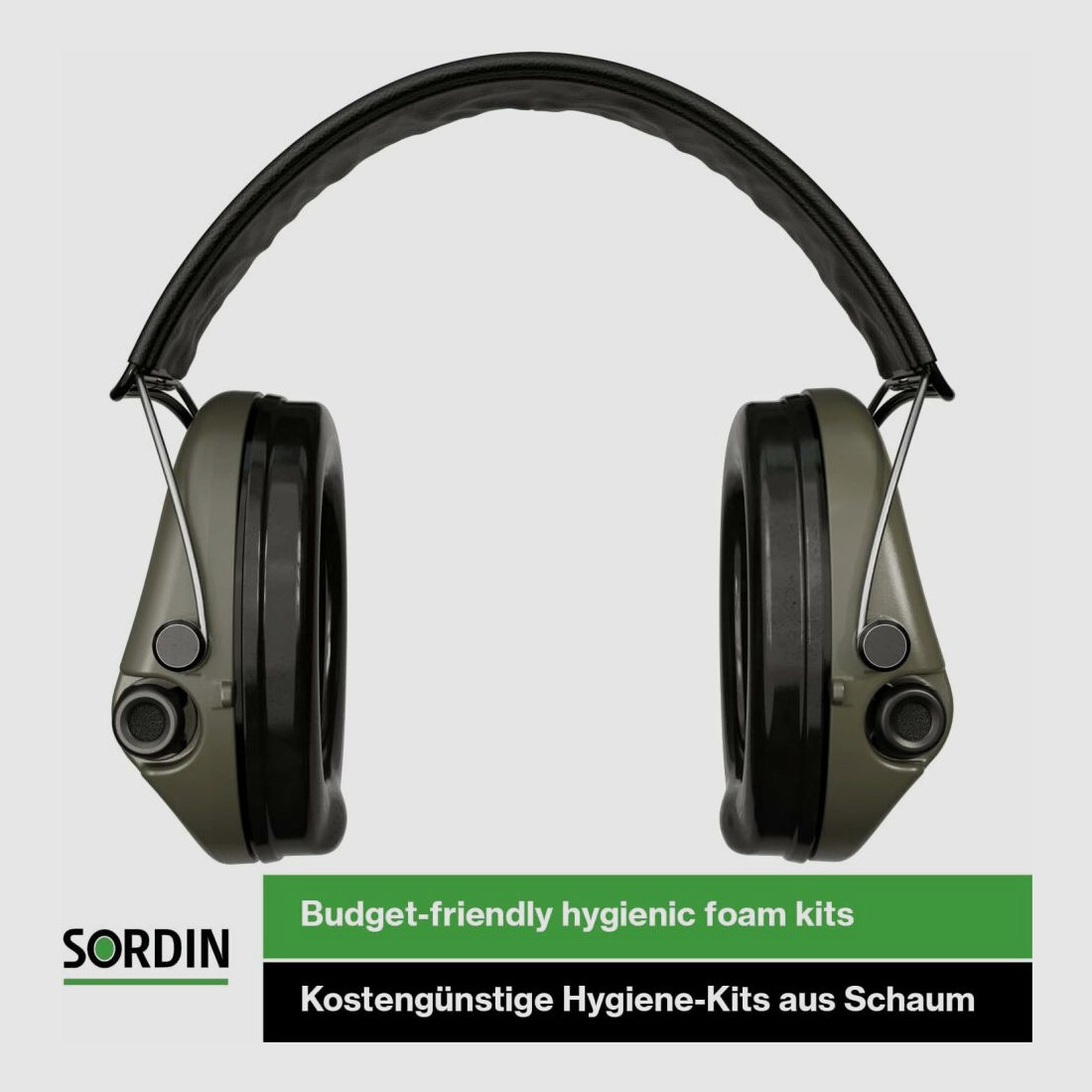 MSA Sordin Gehörschutz Supreme Pro Grün/Kopfband Leder schwarz