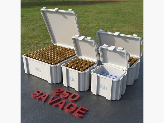 Filamelt Munitionsbox / .250 Savage / ‘Klappdeckel’ / Patronenbox, Ammo Box