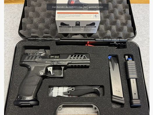 Walther PDP Match OR 5" Full Size en calibre 9mm Luger incluant le point rouge HOLOSUN SCS