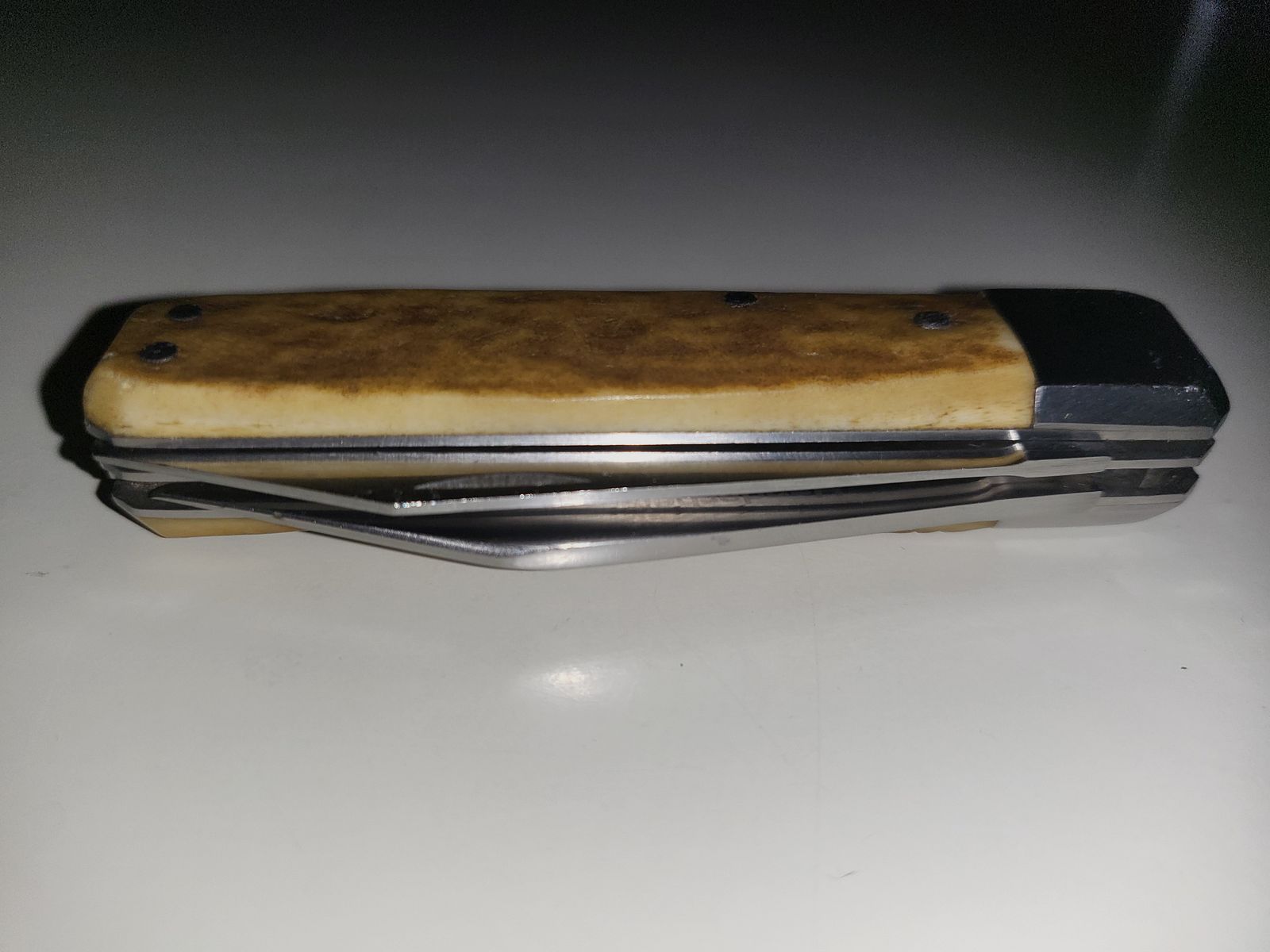 GML Leegebruch Jagdtaschenmesser – Handarbeit – Echtes Hirschhorn – DDR Rarität