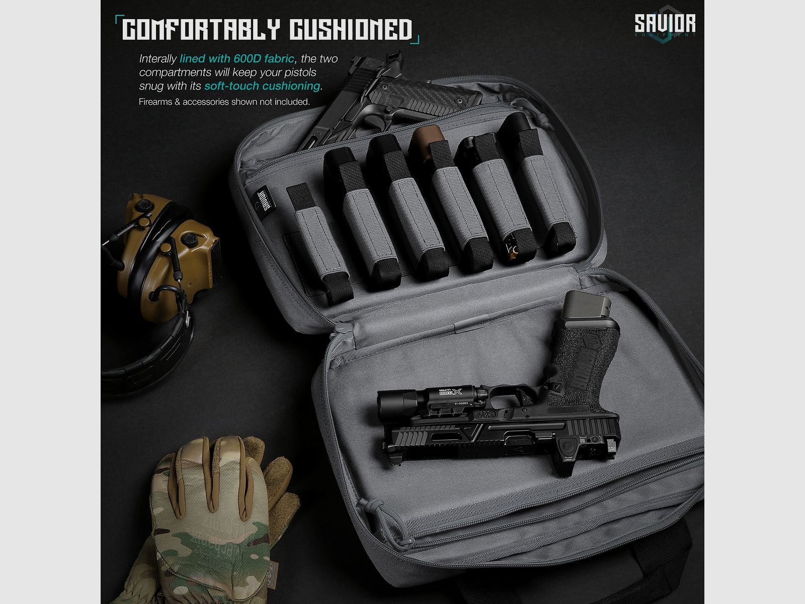 Savior Pistolenkoffer, Grau, Bild 5 von 6